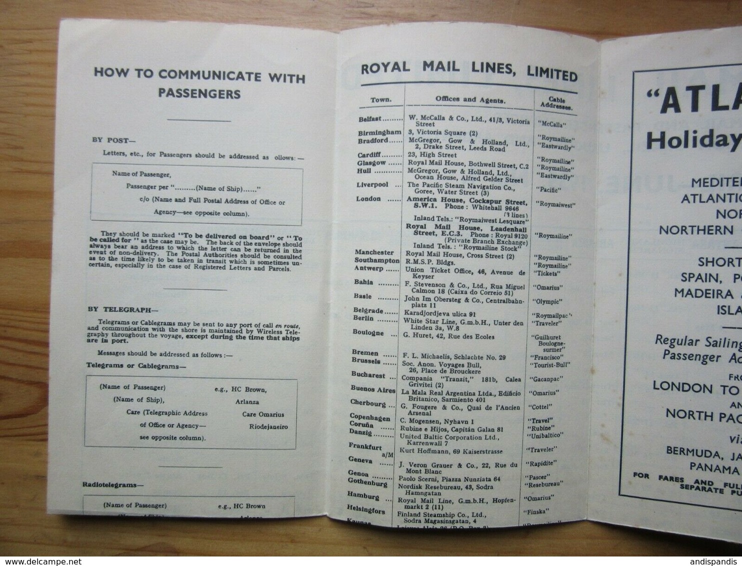 Royal Mail Steam Ship Company  SOUTh AMERICA  Booklet    Y 1935 - Otros & Sin Clasificación