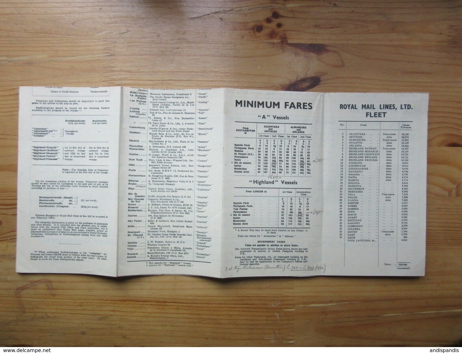 Royal Mail Steam Ship Company  SOUTh AMERICA  Booklet    Y 1935 - Otros & Sin Clasificación