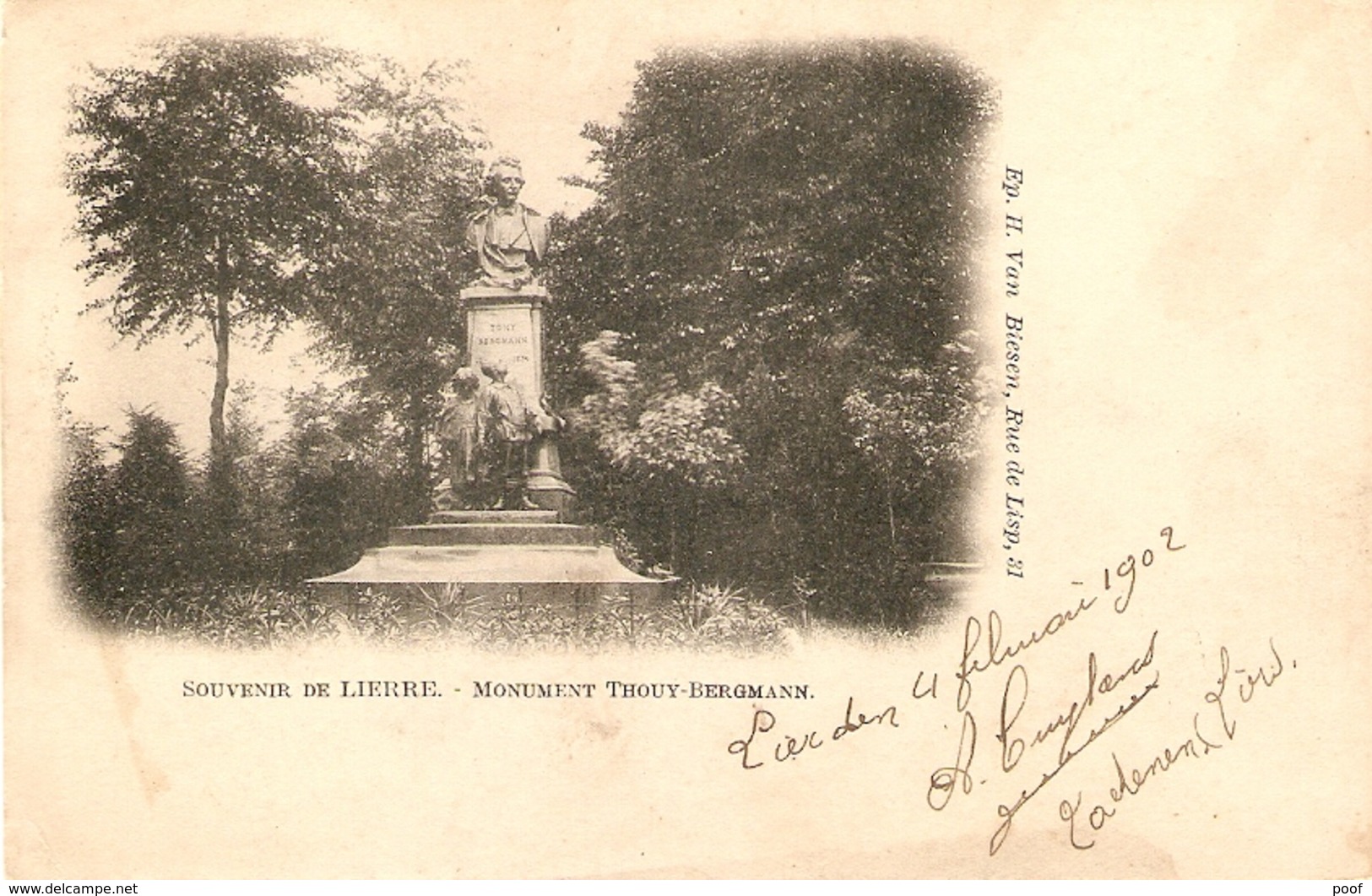 Lierre / Lier : Monument Thony Bergmann 1902 - Lier