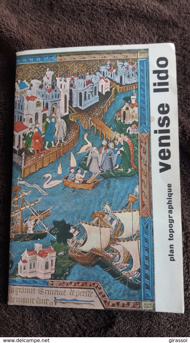 DEPLIANT TOURISTIQUE PLAN TOPOGRAPHIQUE GEOGRAPHIQUE VENISE LIDO 8 VOLETS FORMAT 11.5 PAR 18 CM - Dépliants Turistici