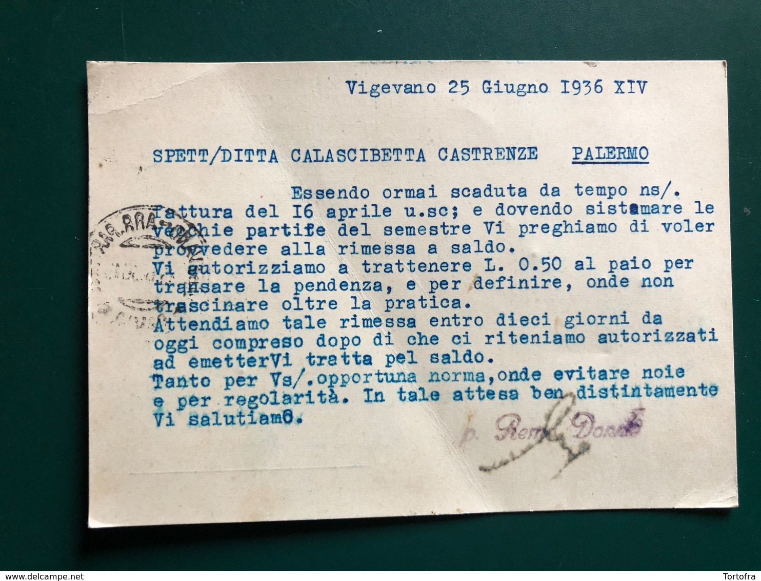 VIGEVANO (PAVIA)  INDUSTRIA ITALIANA GOMMA DONDE' REMO 1936 - Vigevano