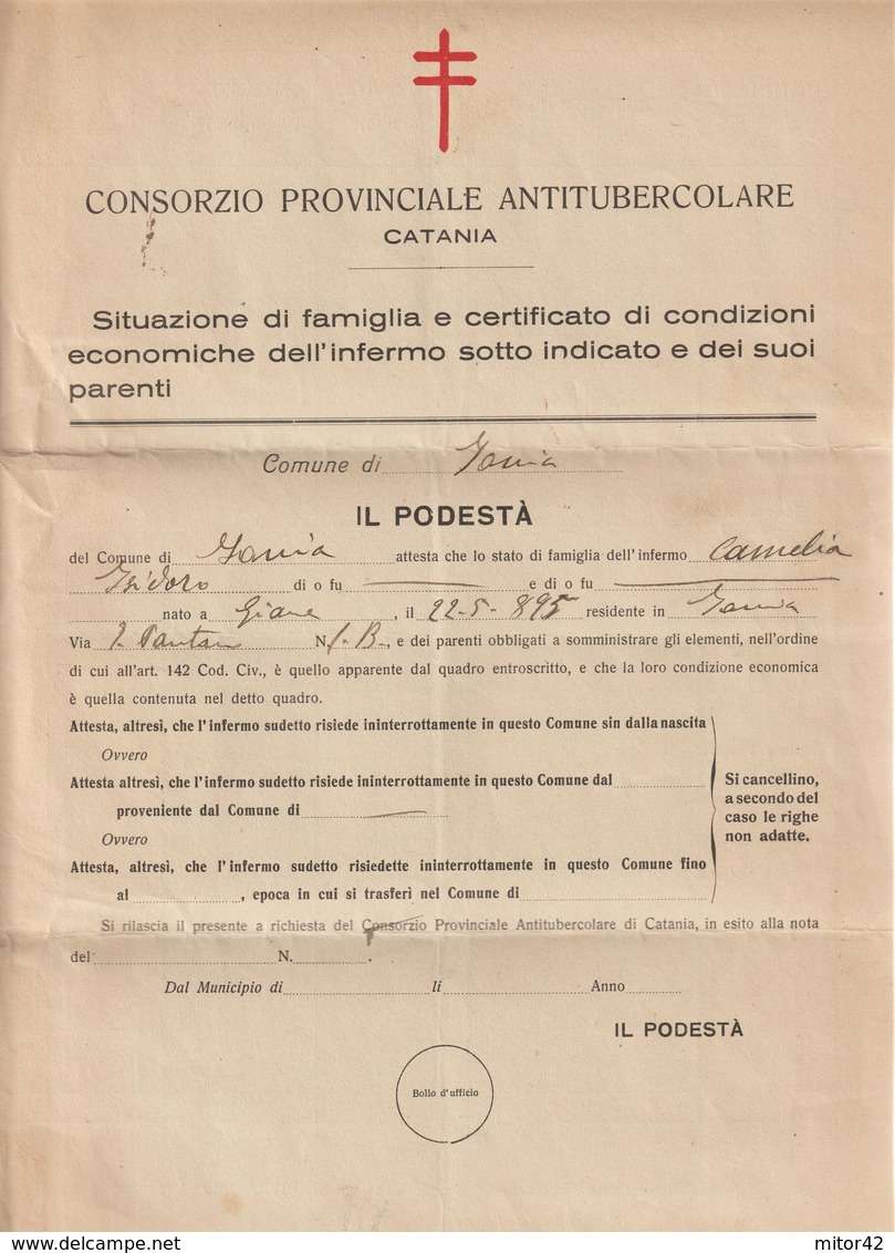 51-AMGOT-Occupazione  Alleata Sicilia-Consorzio Antitubercolare-50c. X Ionia O Riposto - Occ. Anglo-américaine: Sicile