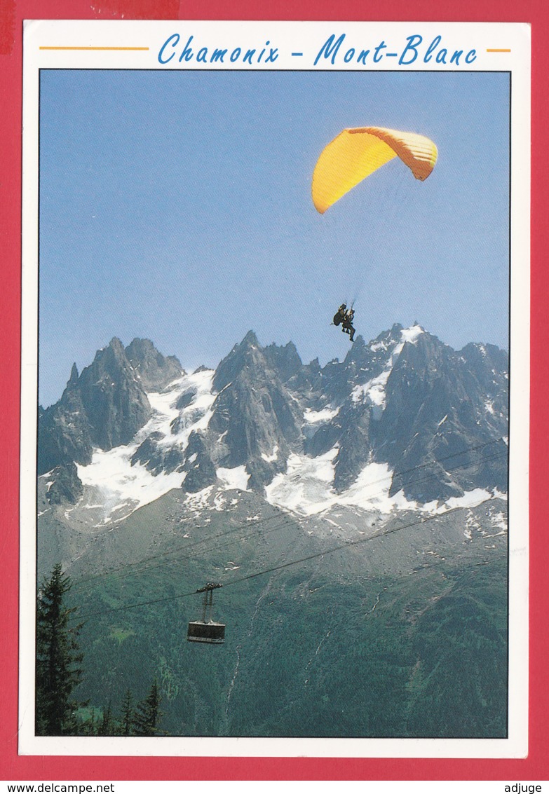 74-CHAMONIX- Mont-BLANC- Parapente -Téléphérique Du Brévent - Aiguilles De Chamonix *SUP* 2 Scans - Autres & Non Classés