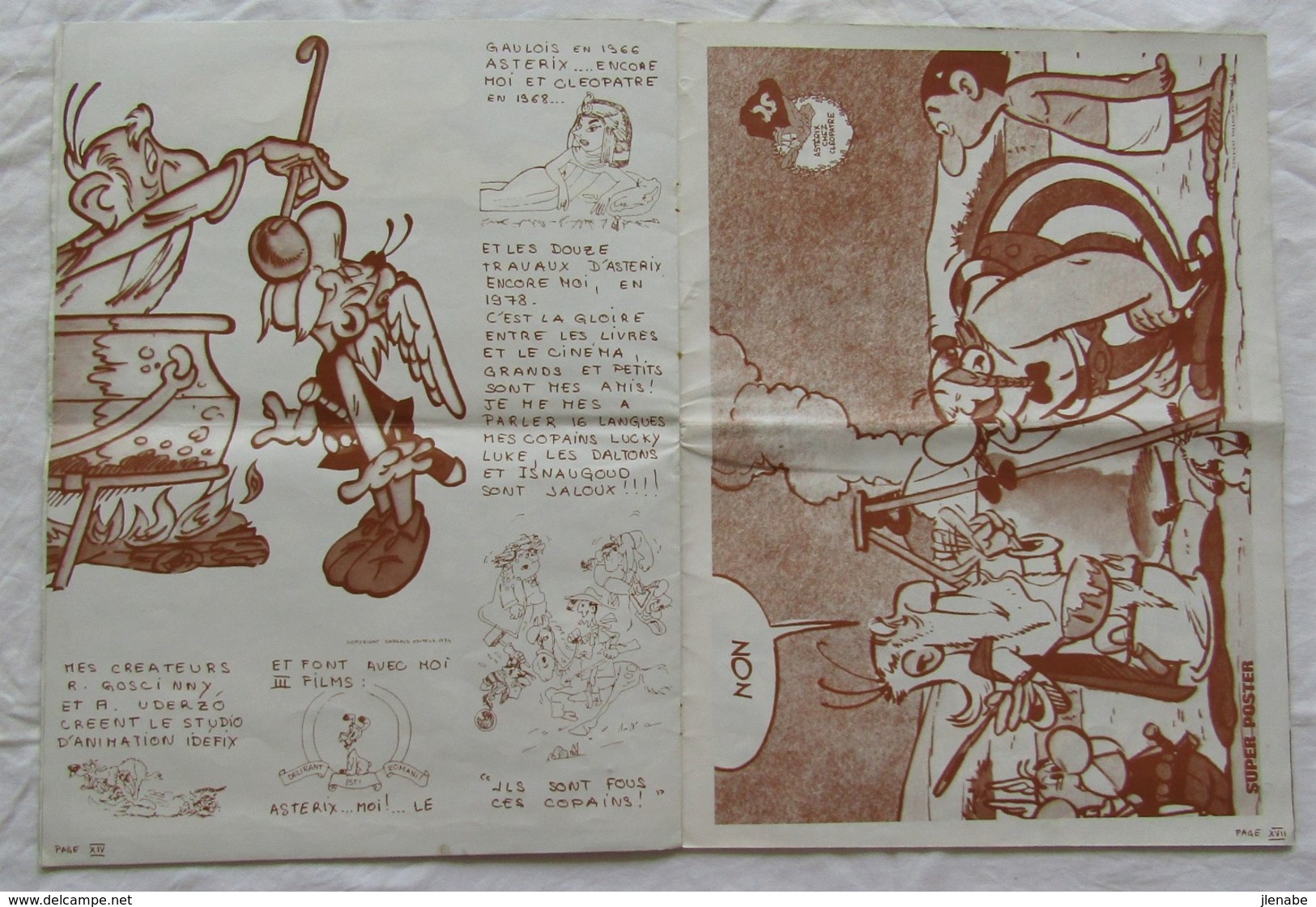 IL ETAIT UNE FOIS ASTERIX et OBELIX Grand recueil de 24 planches avec 13 posters