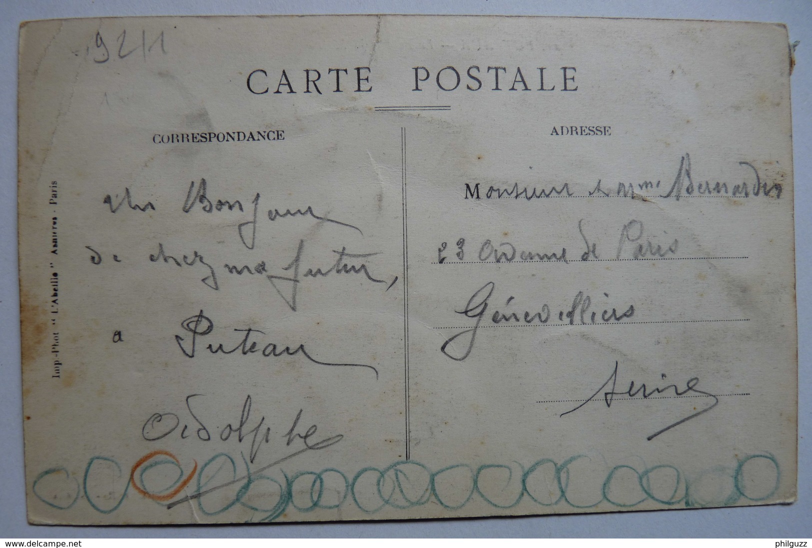 CARTE POSTALE PUTEAUX 92 CPA LE PONT ET LA MAIRIE Abeille 21 - Puteaux