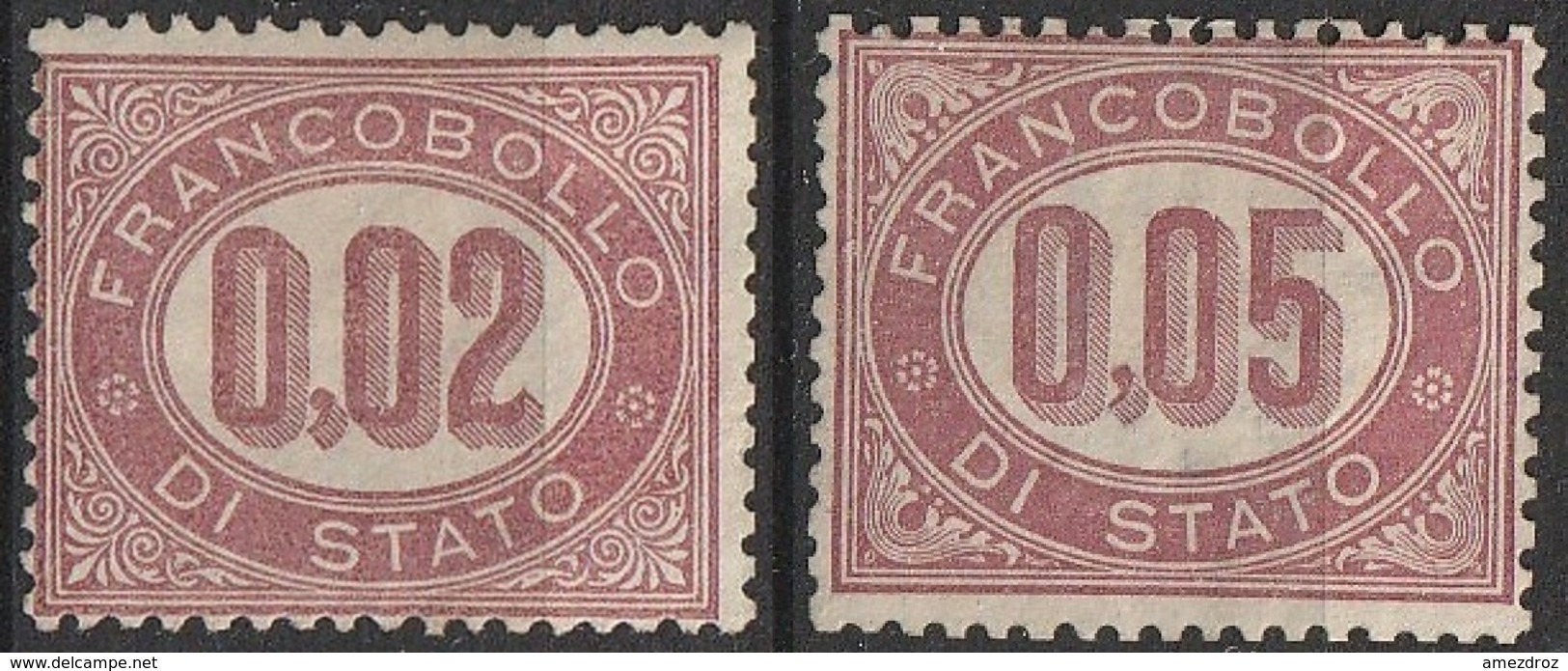 Italie Service 1875 N° 1 Et 2 MH Et Sans Gomme  (G11) - Servizi