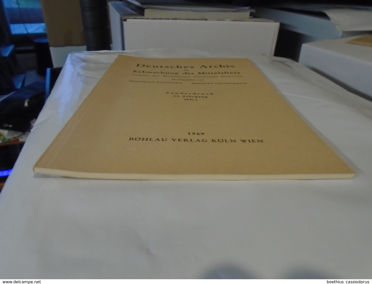 Namenliste Diptychon (Diptyque) Barberini Und Sturz Hausmeiers Grimoald 1969 H THOMAS - Schilderijen &  Beeldhouwkunst