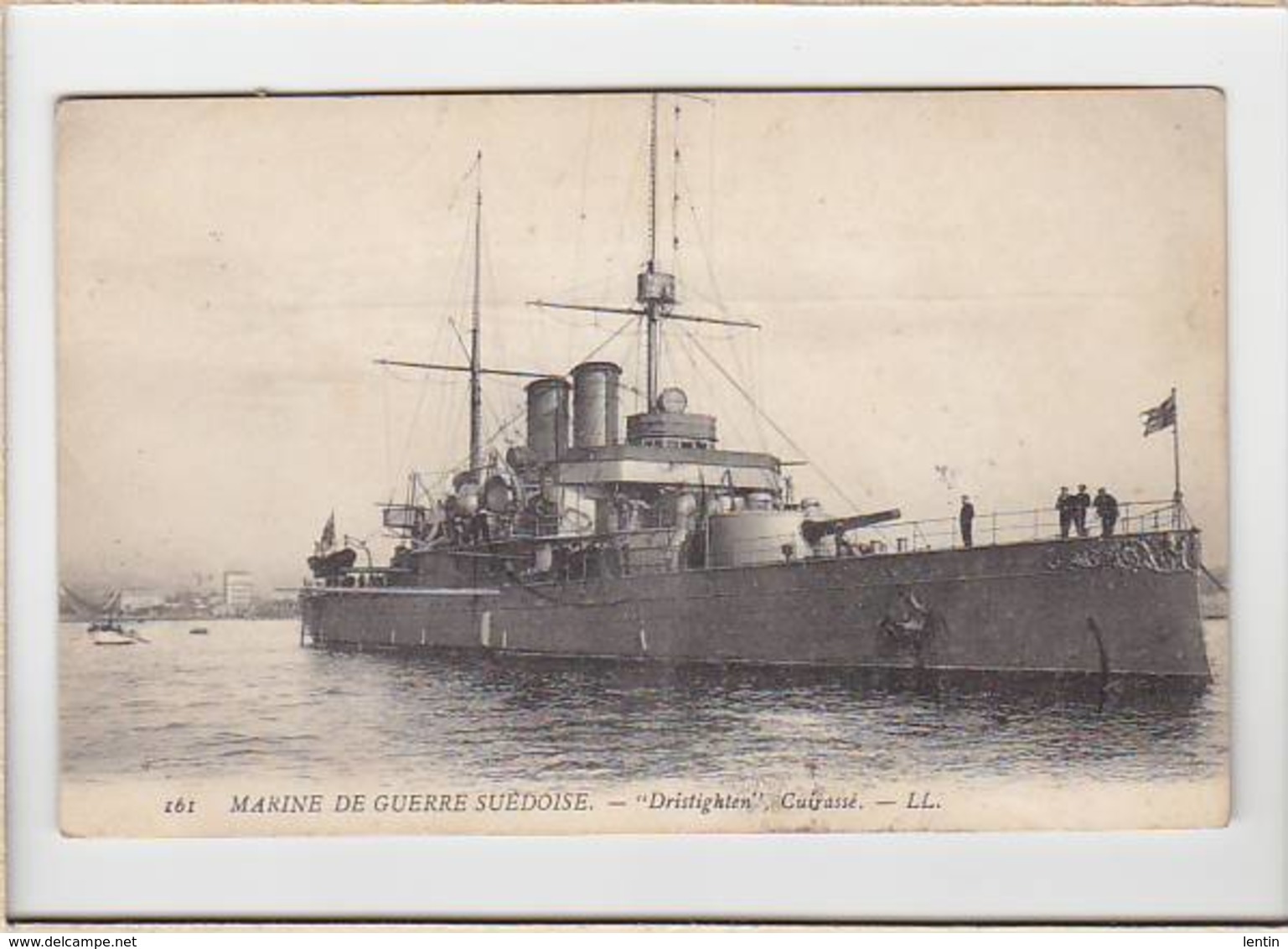 Bateau Guerre / Suède / Dristighten, Cuirassé / Cachet 1916 - Guerra