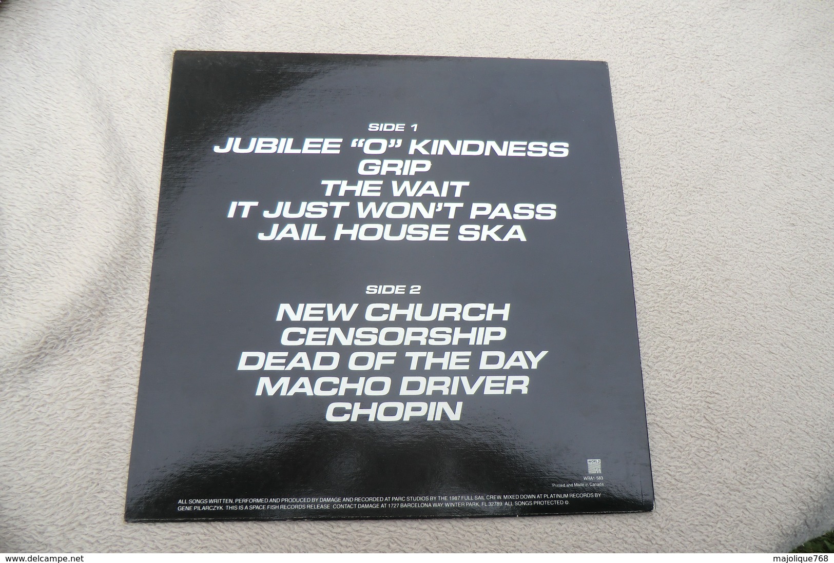 Damage - Jubilee "o" Kindness - Space Fish Records WRA1.583 - 1987 - - Punk