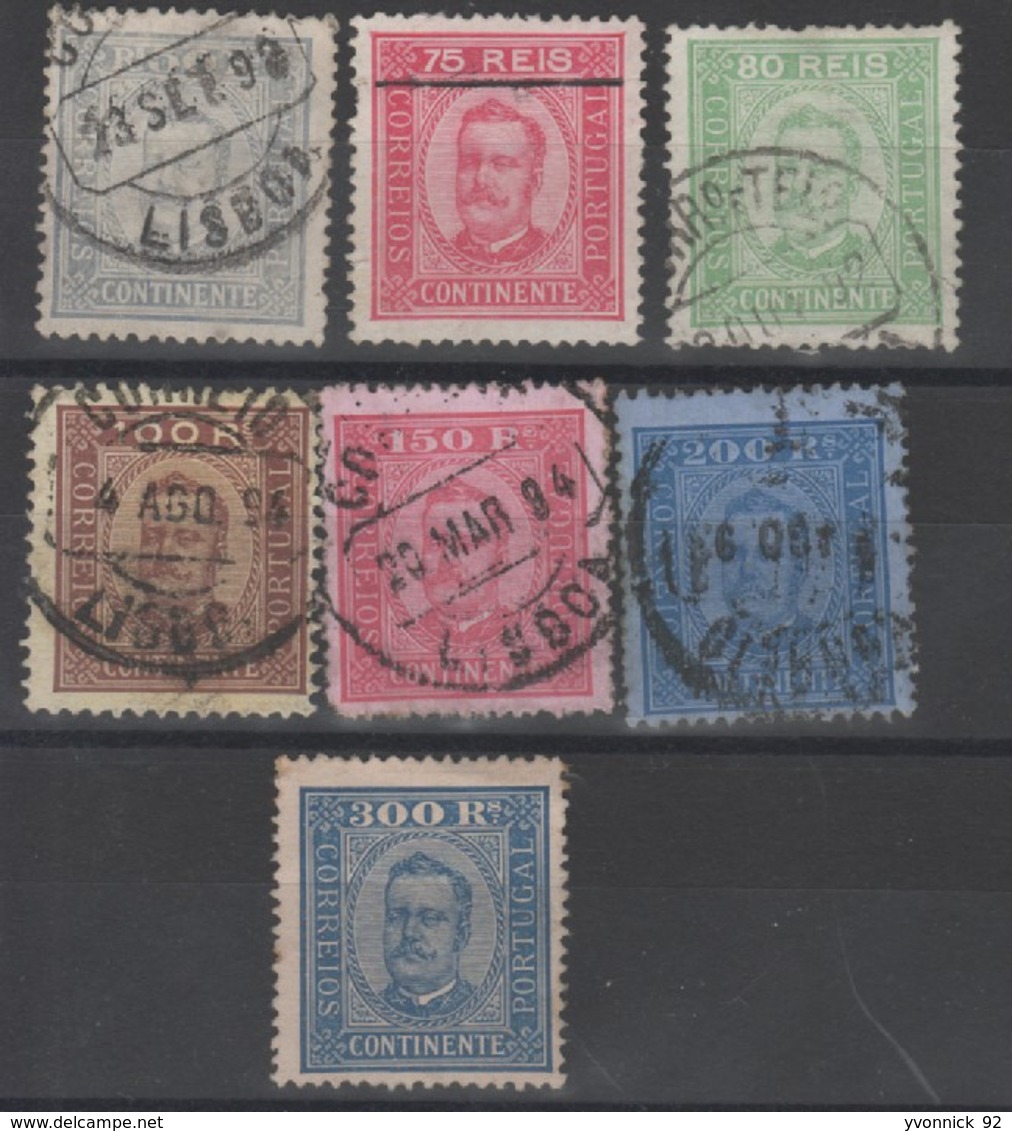 Portugal -( 1892 ) Charles 1er N°71/77 - Otros & Sin Clasificación