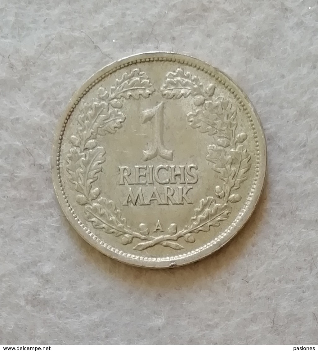 Weimar 1 Mark 1925A - 1 Mark & 1 Reichsmark