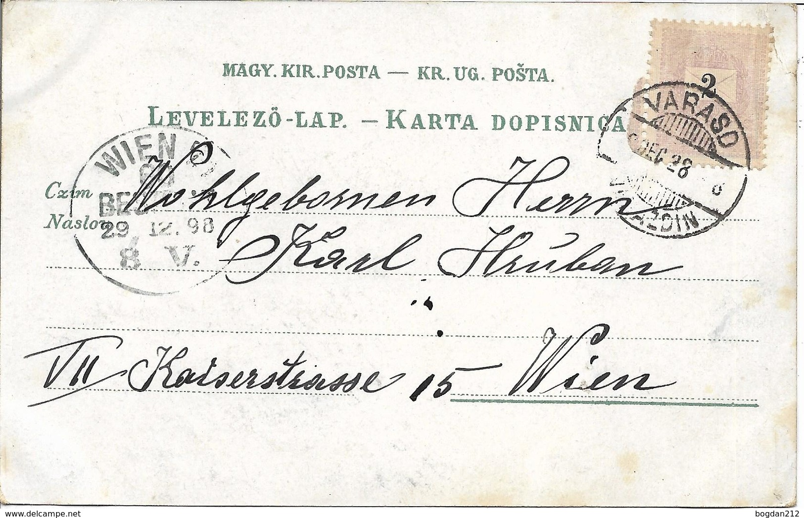 1898 - VARAZDIN, Gute Zustand, 2 Scan - Croatie