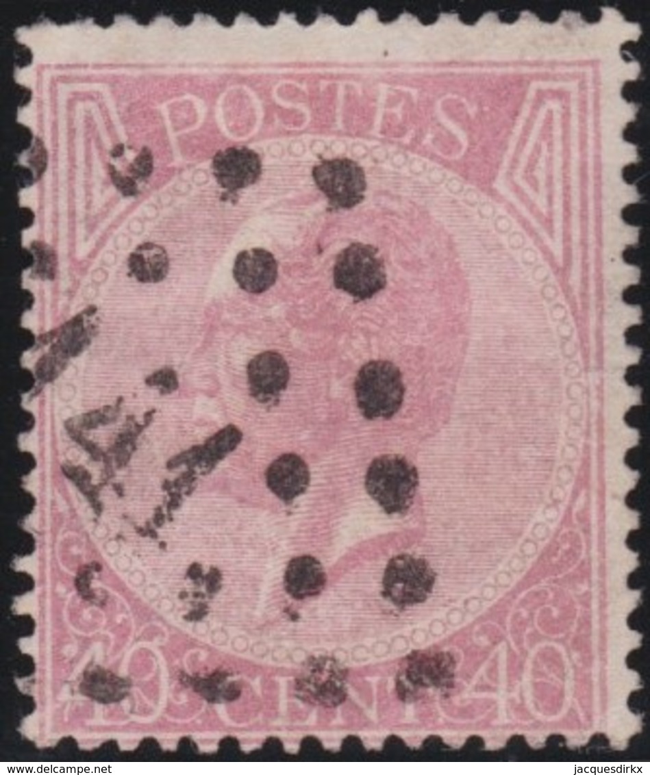 Belgie    .    OBP        .    20A       .         O      .      Gebruikt   .    /    .   Oblitéré - 1865-1866 Profil Gauche