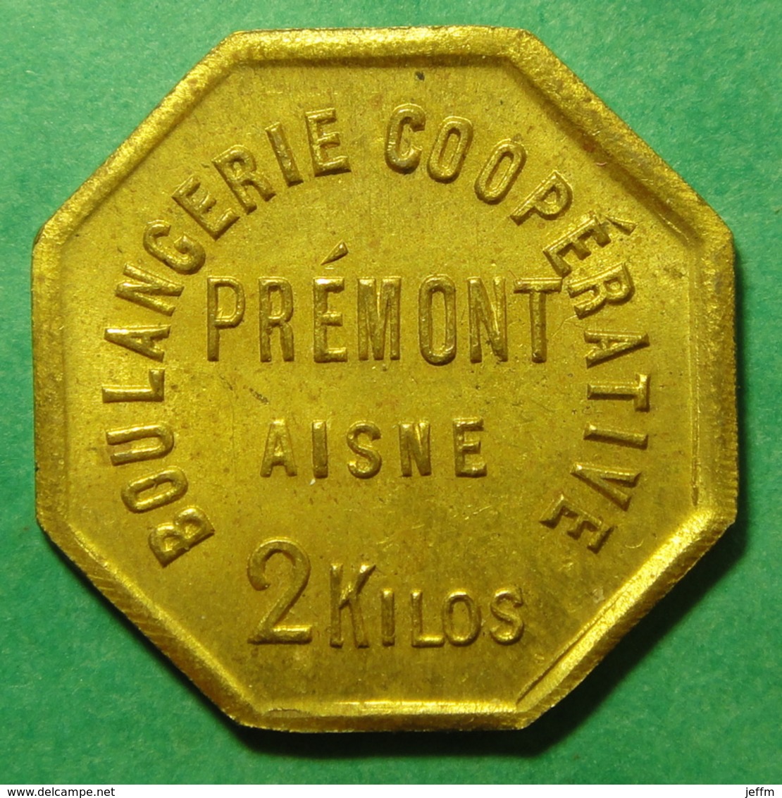 02 - Aisne - Prémont - Boulangerie Coopérative - 2 Kilos - Laiton - Monedas / De Necesidad