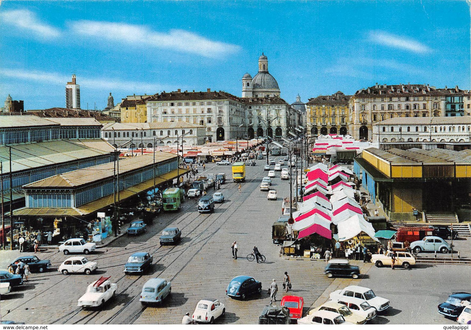 010642 "TORINO - IL GRANDE MERCATO DI PORTA PALAZZO"  ANIMATA, AUTO, CAMION. CART NON SPED - Places & Squares