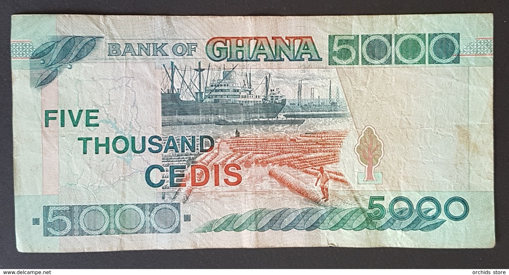 EM0505 - Ghana 5000 Cedis Banknote 2001 #CD8849049 - Ghana