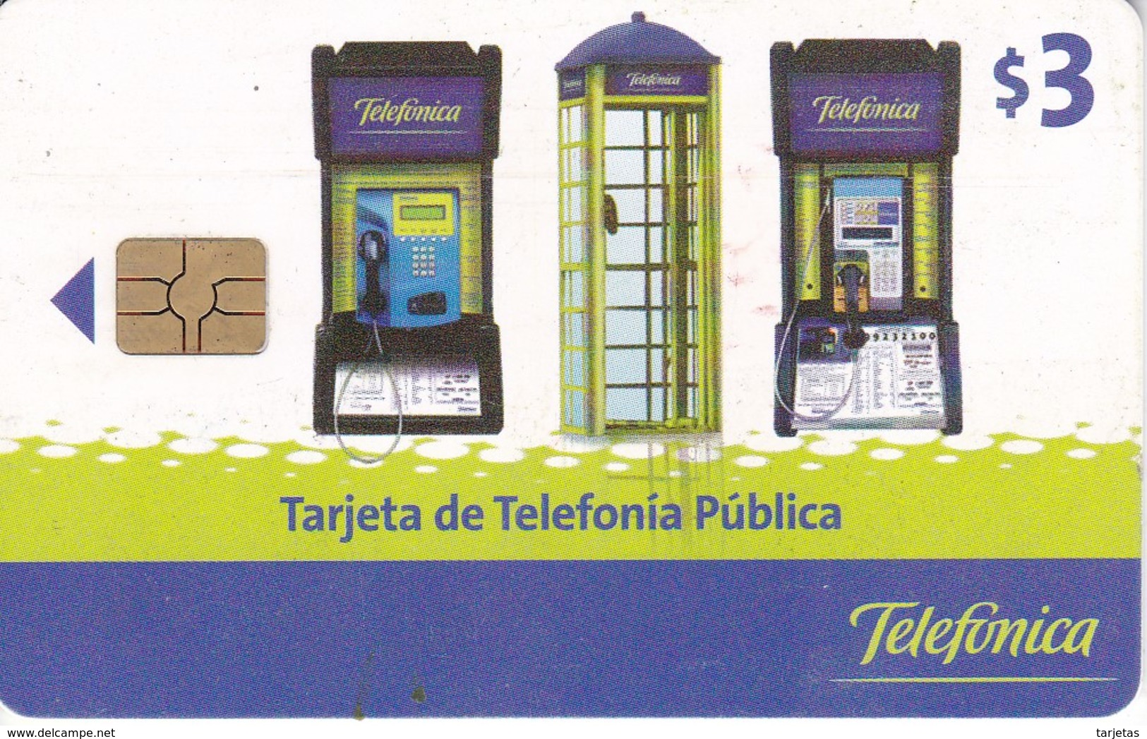 TARJETA DE ECUADOR DE TELEFONICA DE $3  DIFERENTES CABINAS - Equateur