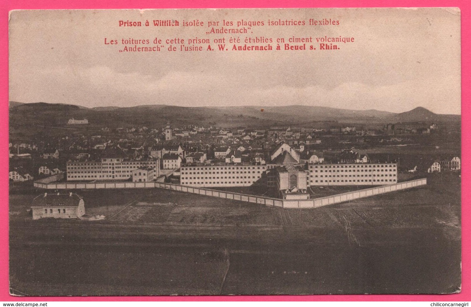 Prison à Wittlich Isolée Par Les Plaques Andernach - Ciment Volcanique - Publicité A. W. ANDERNACH Beuel - Willich