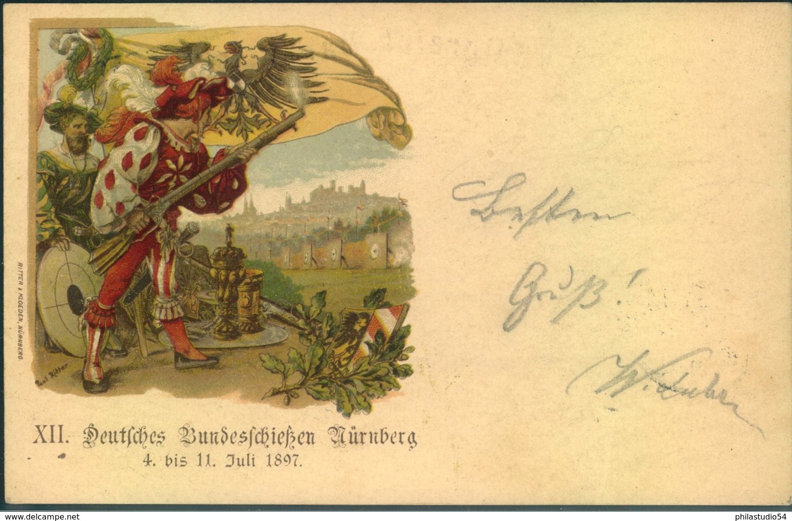 1907, "XII. Deutsches Bundesschissen" 5 Pfg. Privatganzsache Mit Sonderstempel - Interi Postali