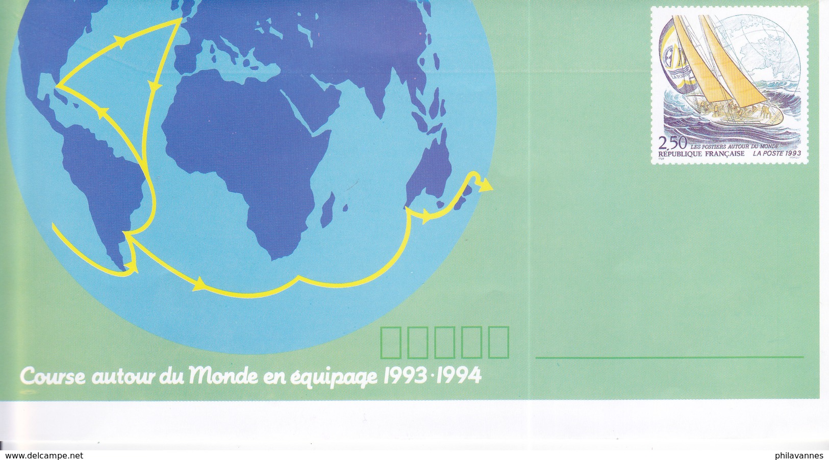 Course Autour Du Monde 1993-1994t ( MC 200509/026) - Bigewerkte Envelop  (voor 1995)