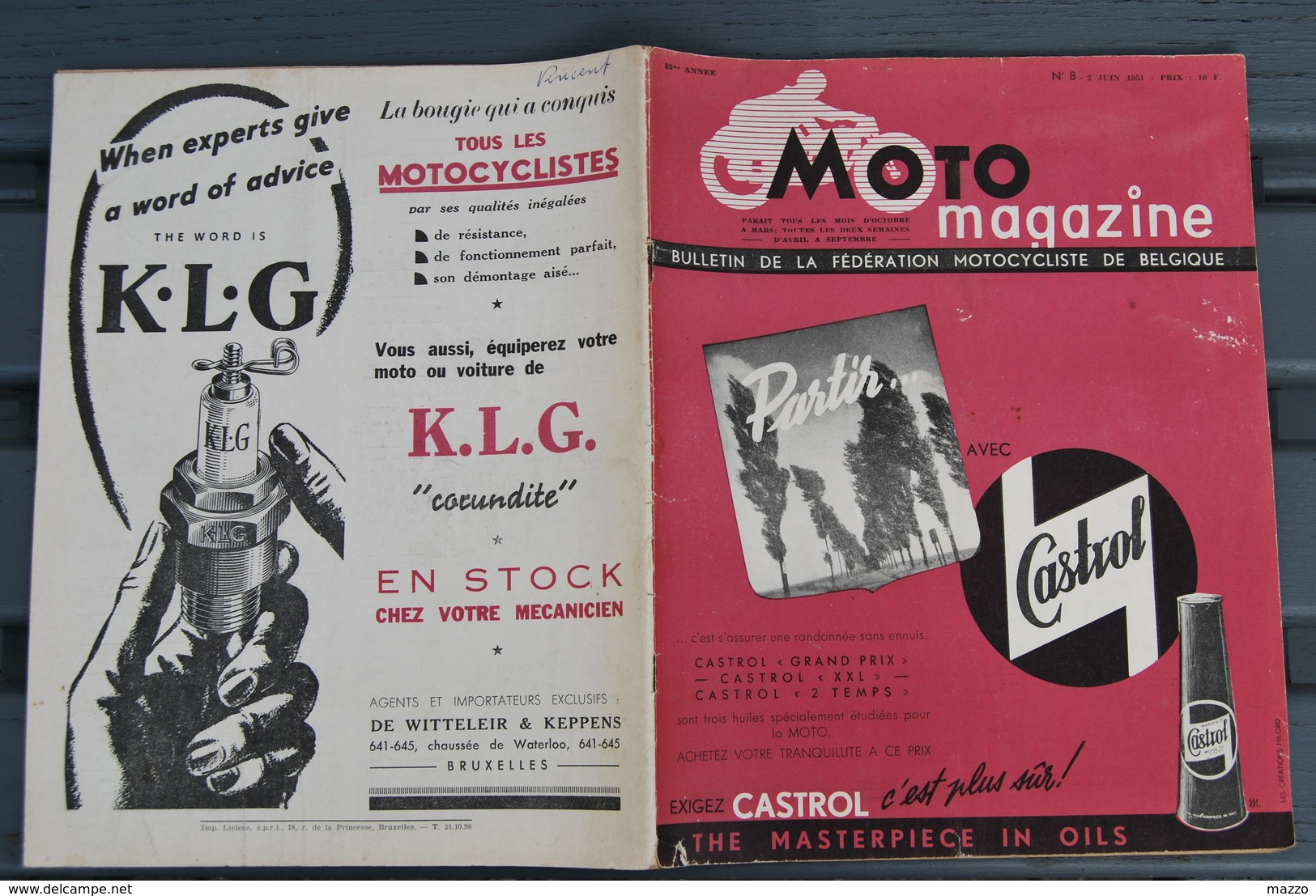 2663/MOTO Magazine-1951-Bulletin De La Fédé. Motocycliste De Belgique Saroléa/Guzzi24h Schaerbeek/Ronde NAMUR - 1900 - 1949