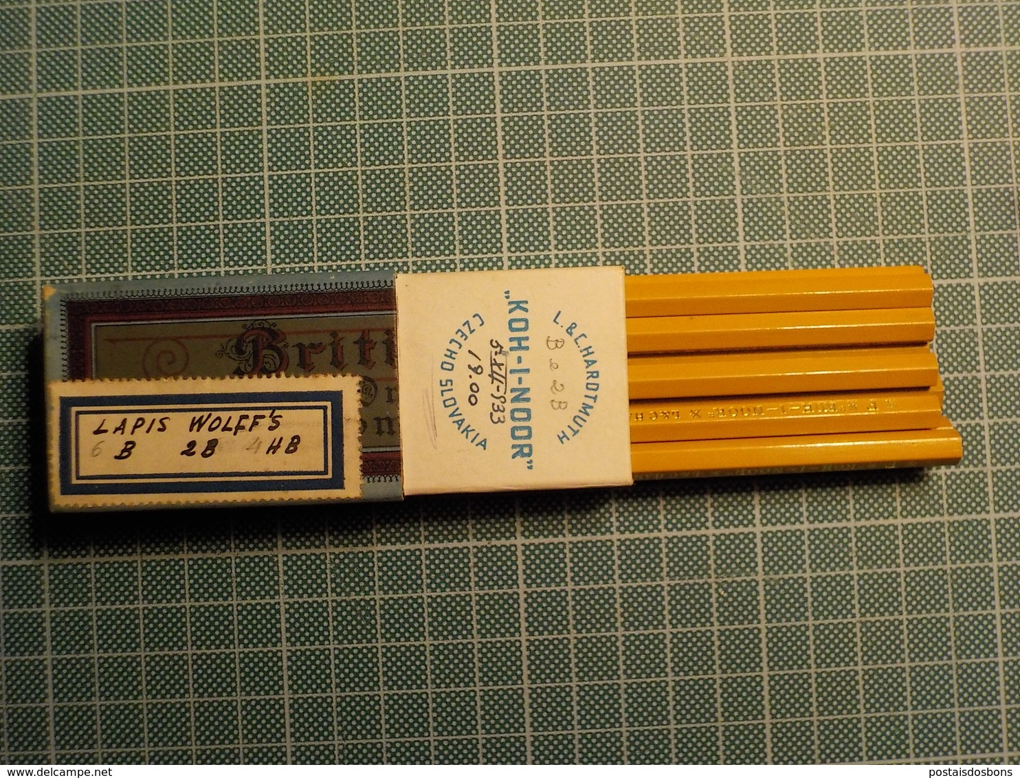 Cx 12) Czech pencil box crayon KOH-I-NOOR L & C HARDTMUTH 1933 10 pencils