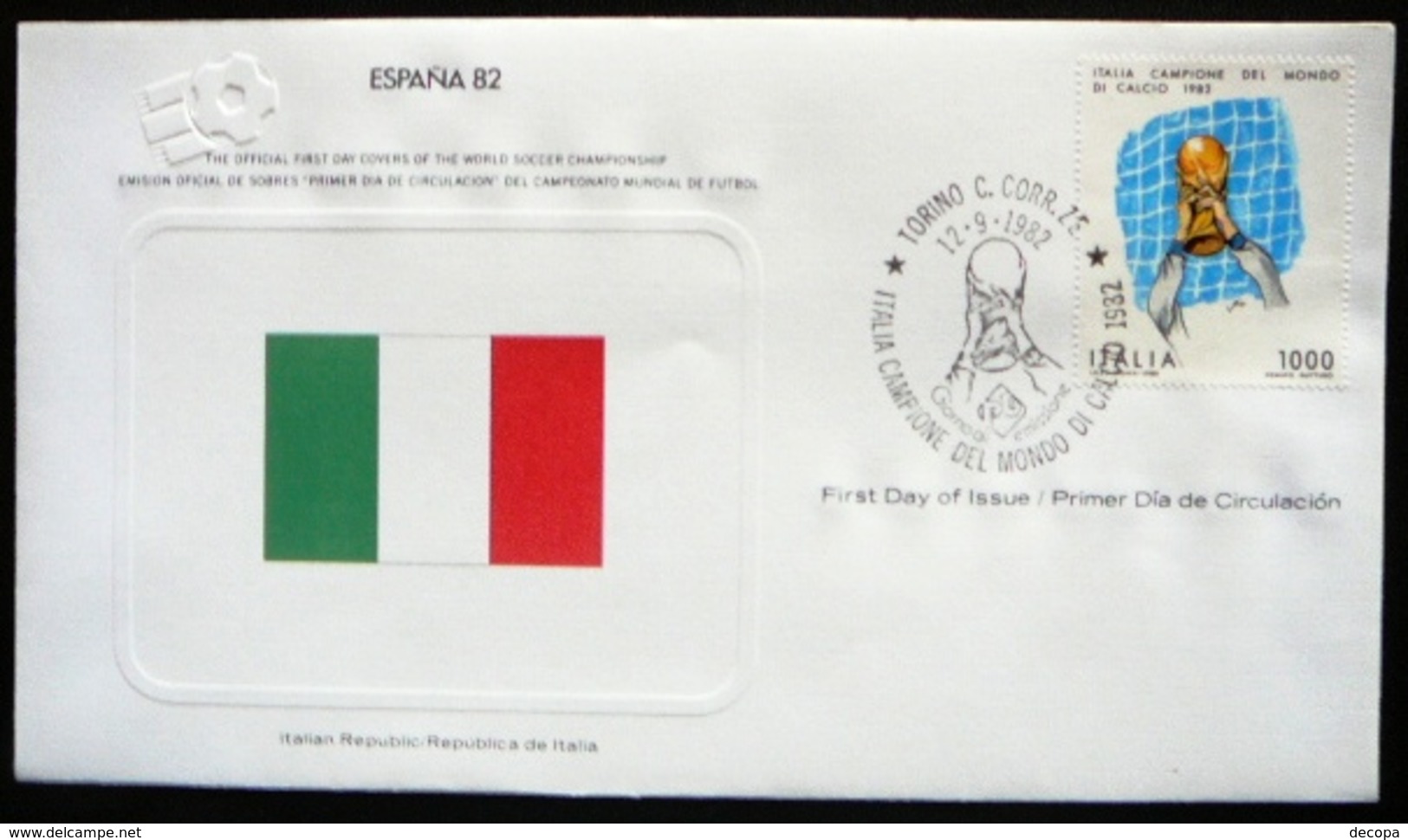 FDC World Championship  Soccer  Espana 82 - Italy  -  Italie - 1982 – Spain