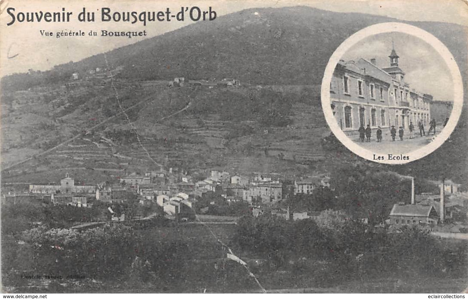 Le Bosquet D'Orb           34        Vue Générale. Ecole En Médaillon             (Voir Scan) - Autres & Non Classés