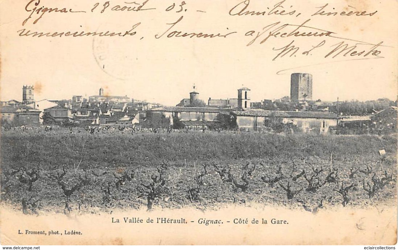 Gignac            34        Vue Générale Côté De La Gare            (Voir Scan) - Gignac