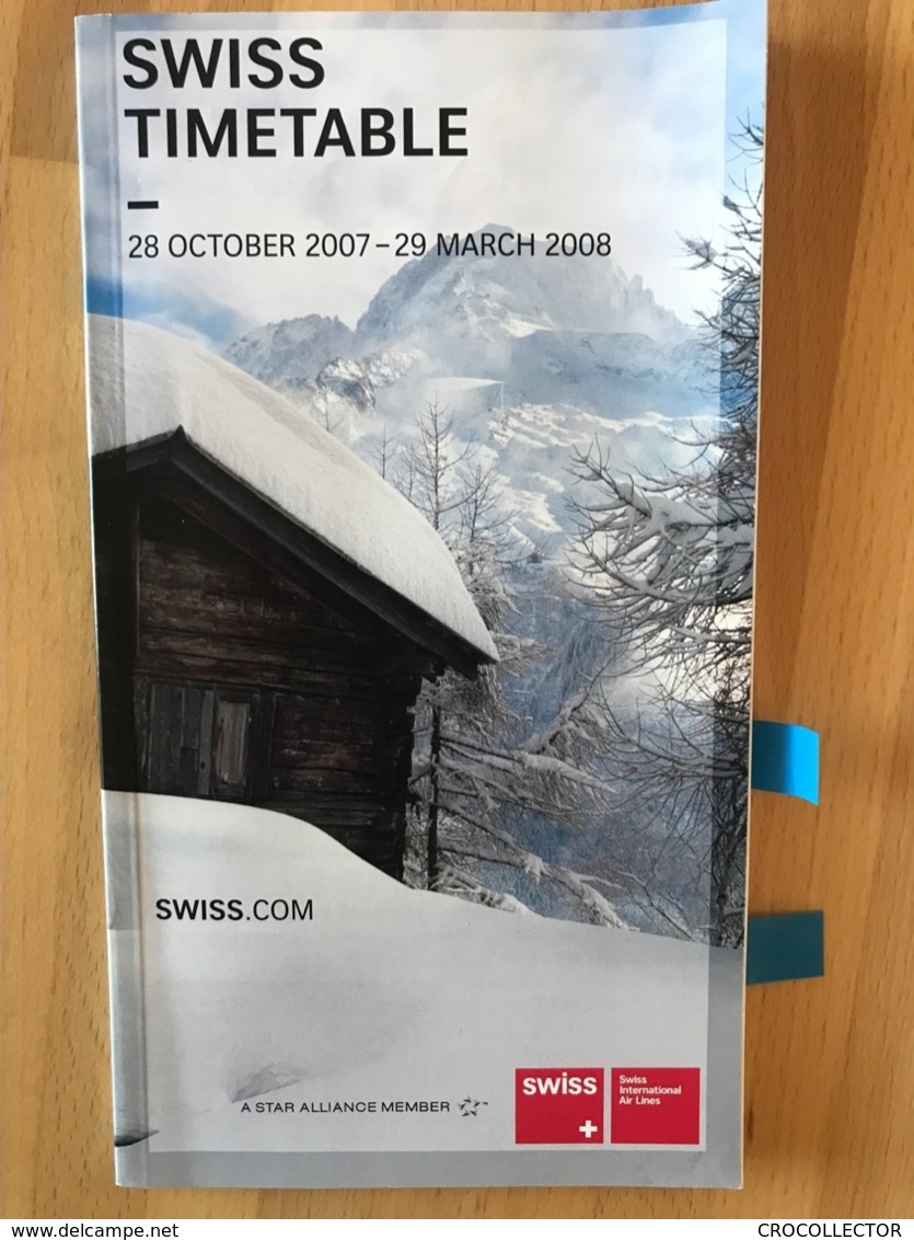 SWISS TIMETABLE 28 OCTOBER 2007 - 29 MARCH 2008 - Horaires