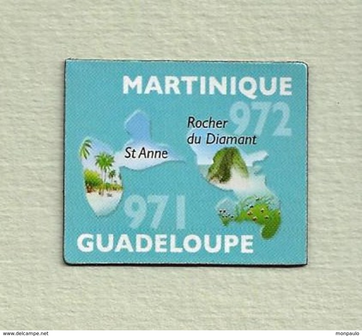 Magnets. Magnets "Le Gaulois" Départements Français. Guadeloupe (971) -Martinique (972) - Advertising