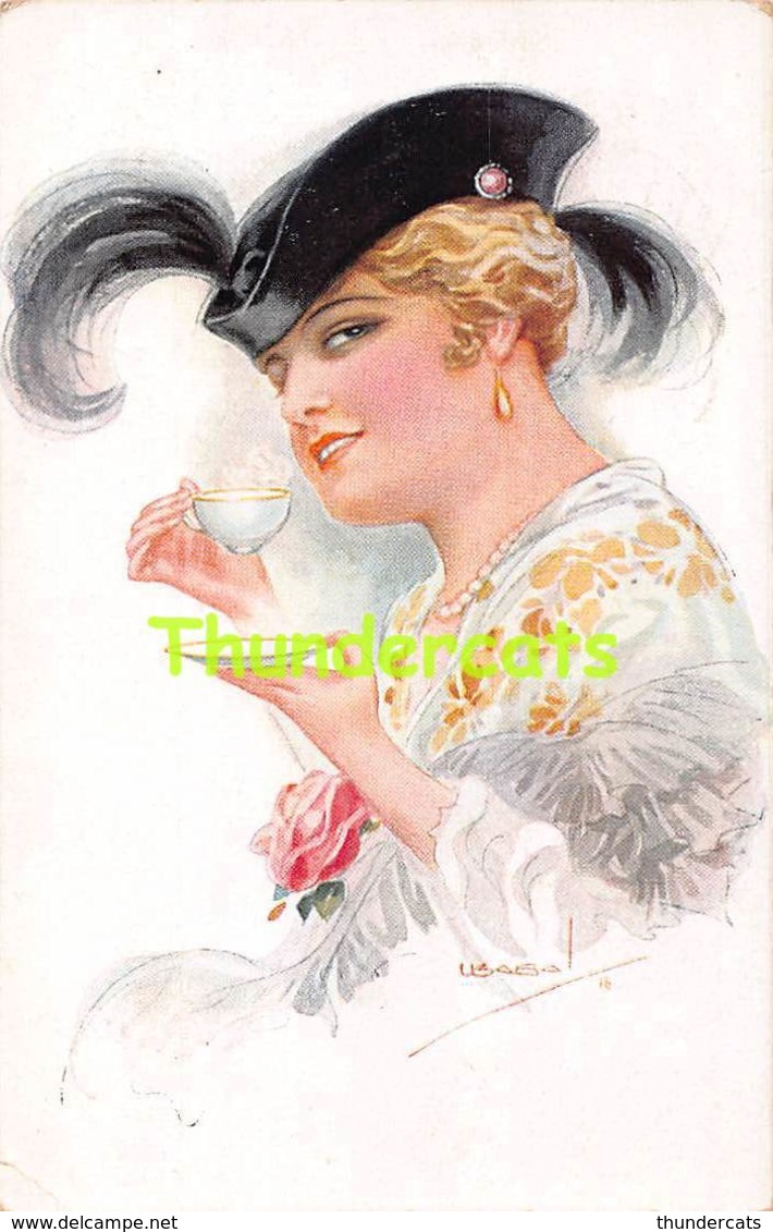 CPA ILLUSTRATEUR USABAL FEMME ARTIST SIGNED GLAMOUR CARD LADY WOMAN - Usabal