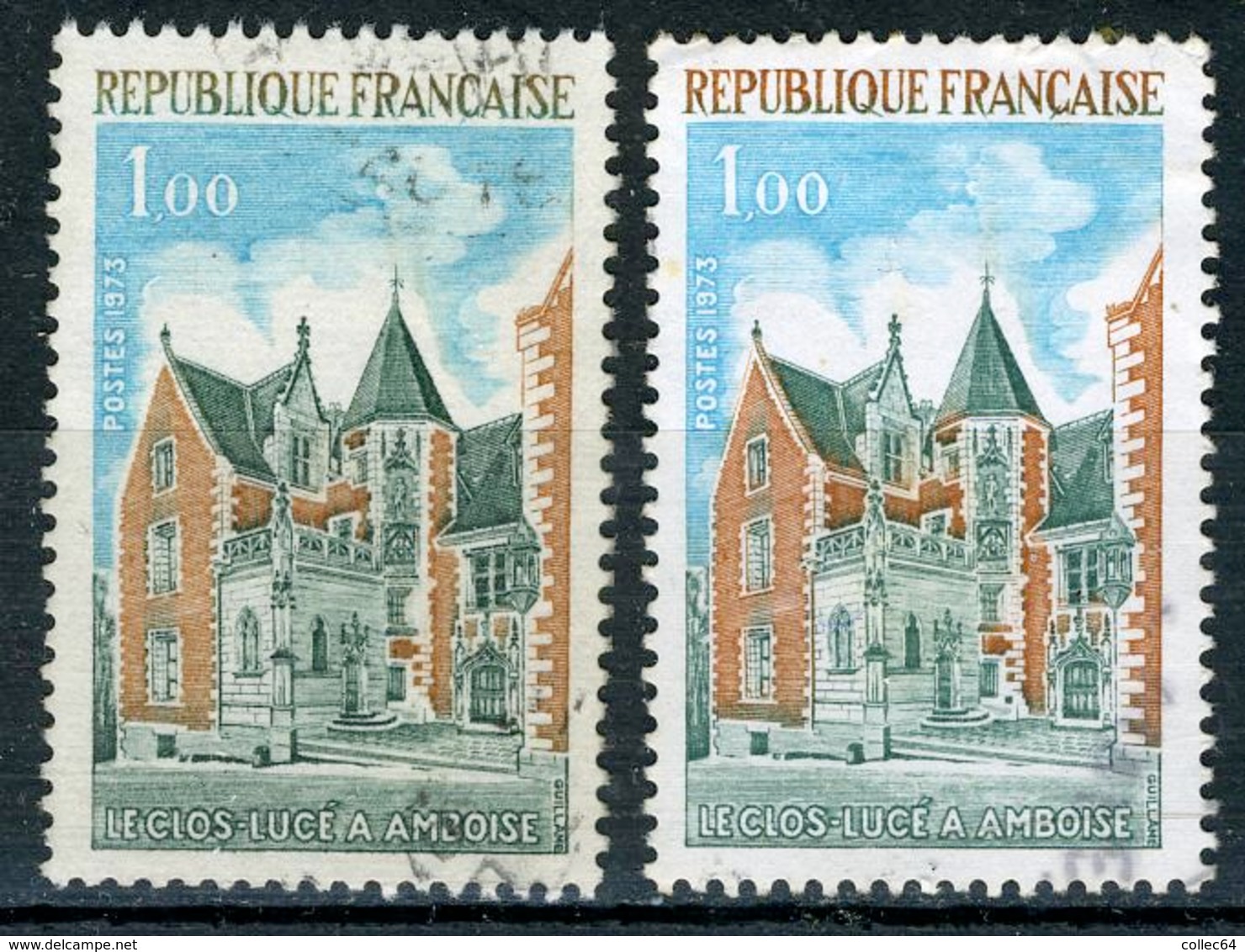 N°YT 1759 - Le Clos-Lucé (variété De Couleurs) - Usati