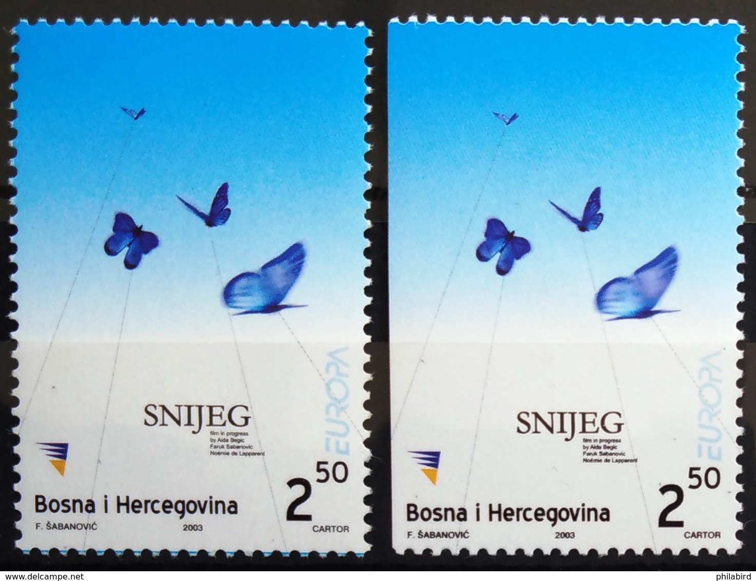 EUROPA        ANNEE 2003       BOSNIE         N° 397 + 397a           NEUF** - 2003