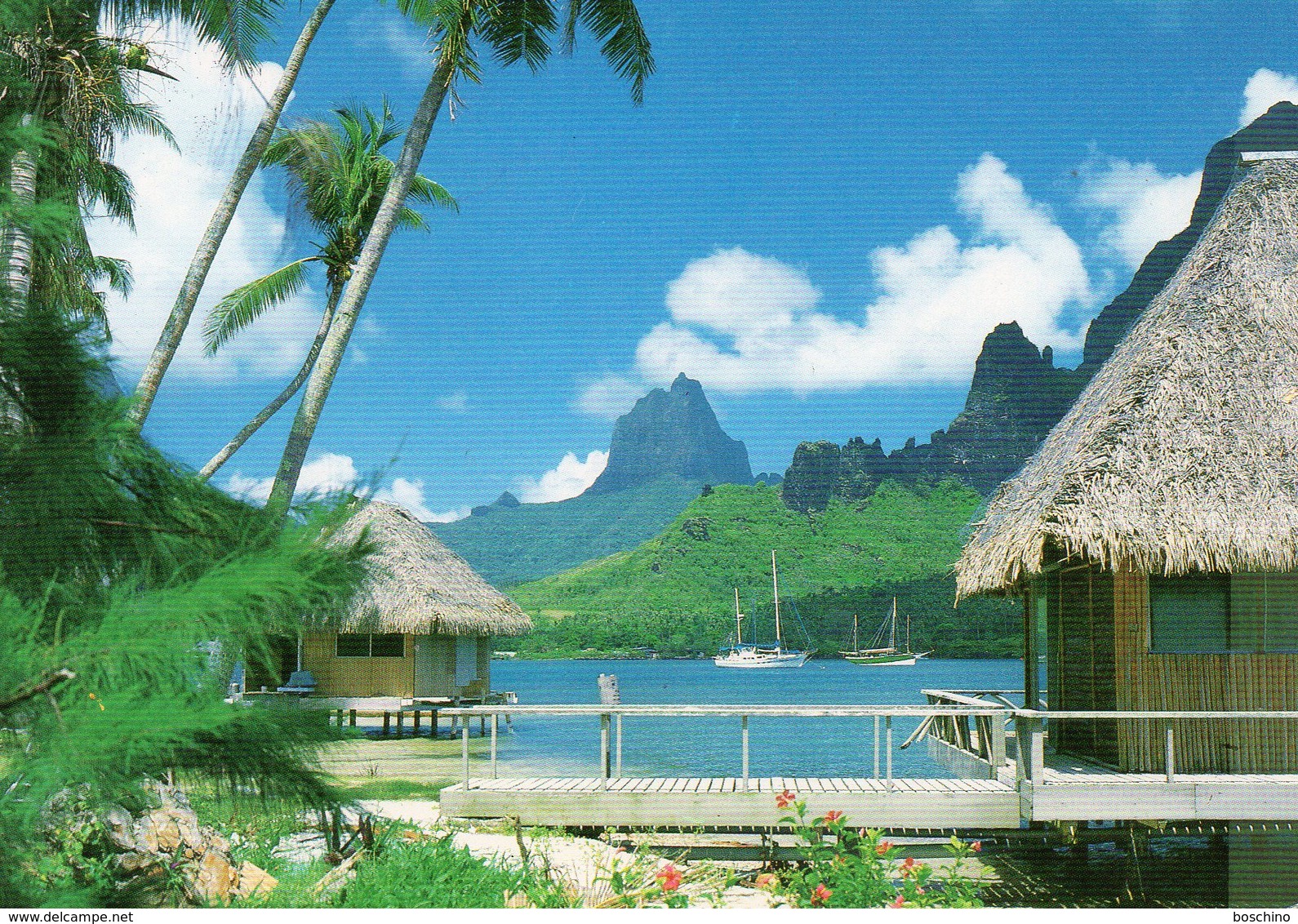 Tahiti - Baie De Cook , Vue Du Club Bali-Hai à Moorea ( Beaux Timbres) - Frans-Polynesië