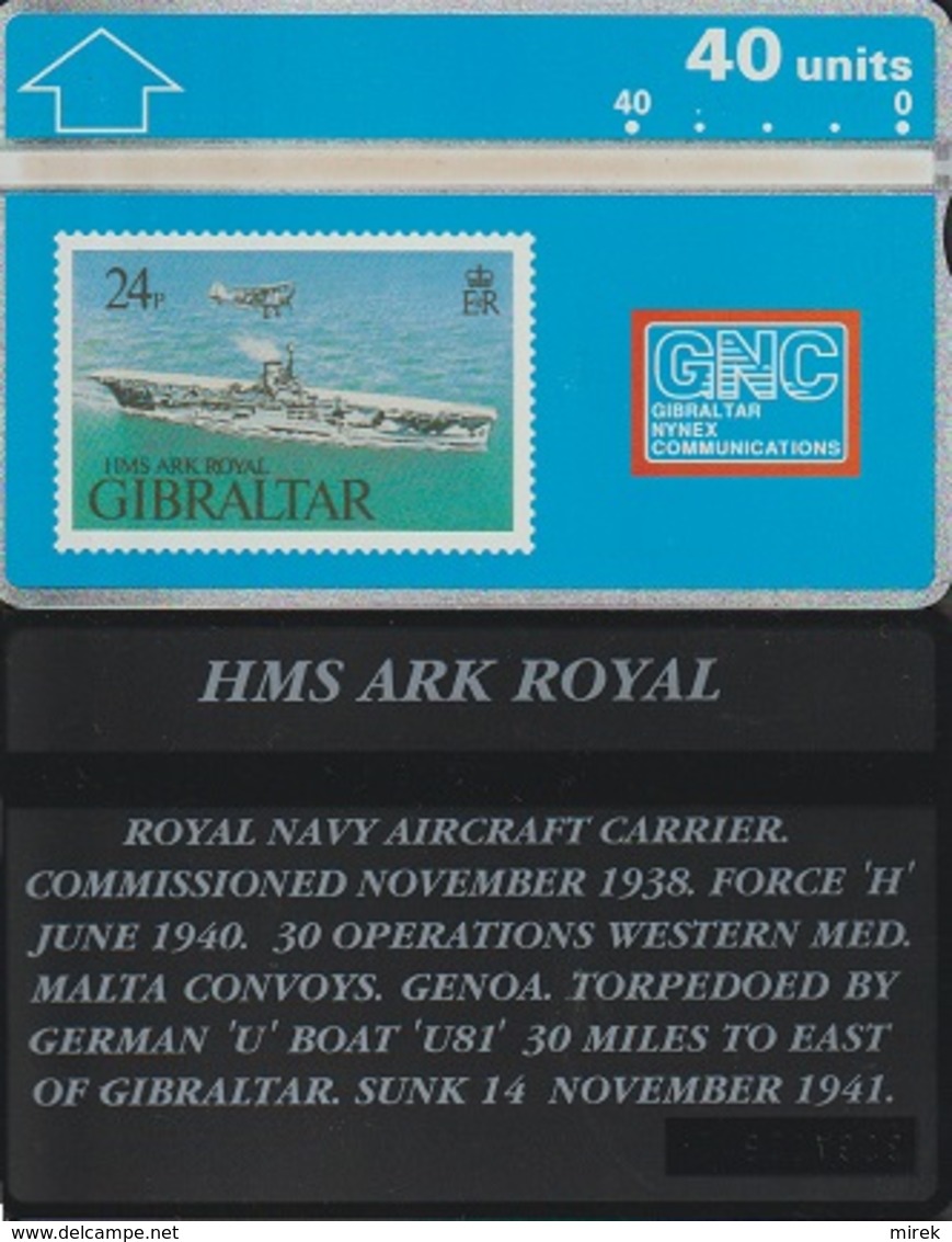 124/ Gibraltar; P23. HMS Ark Royal - Gibilterra