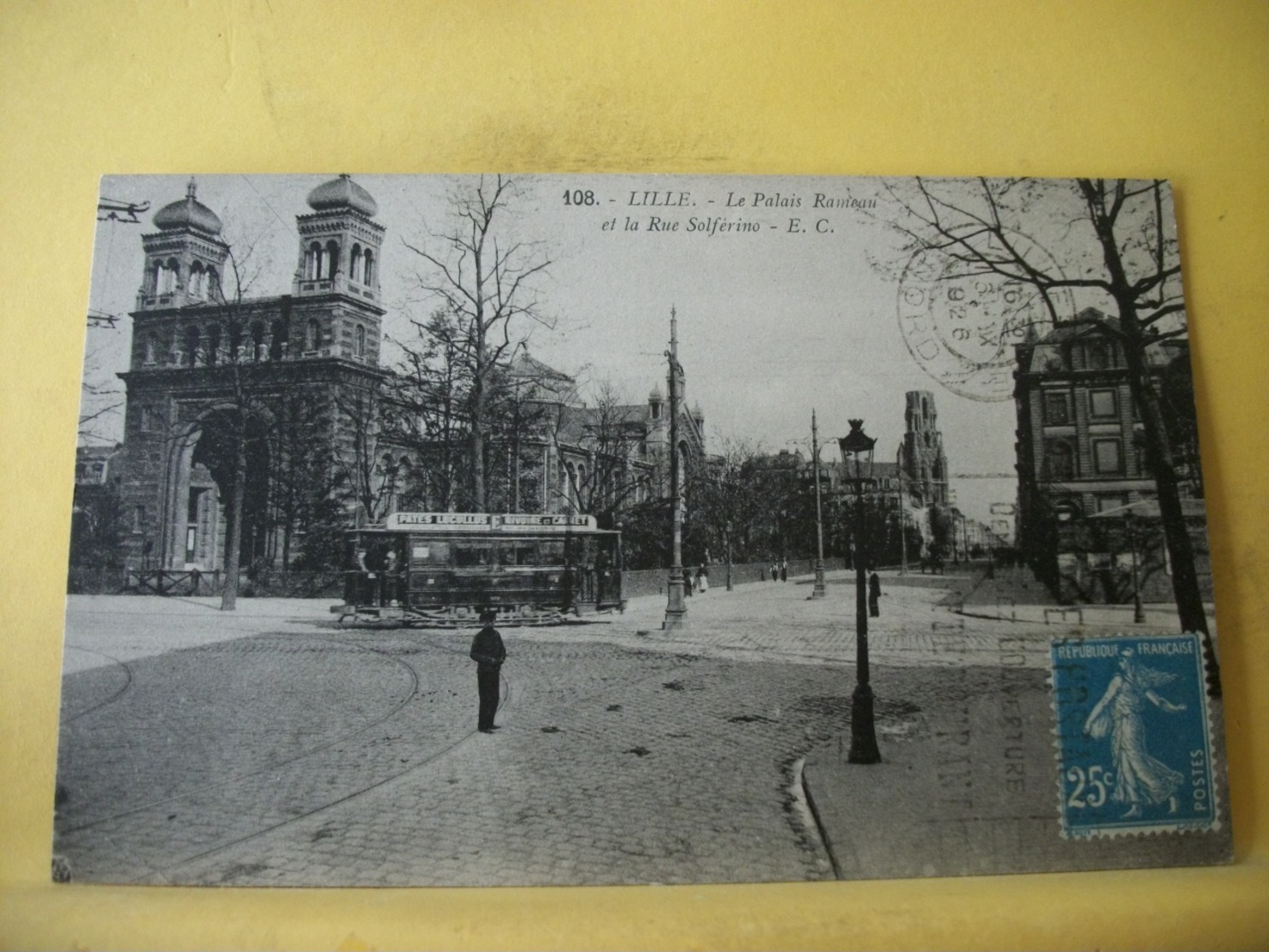 59 7348 CPA - VUE DIFFERENTE N° 1 - 59 LILLE. LE PALAIS RAMEAU ET LA RUE SOLFERINO - ANIMATION. TRAMWAY - Lille