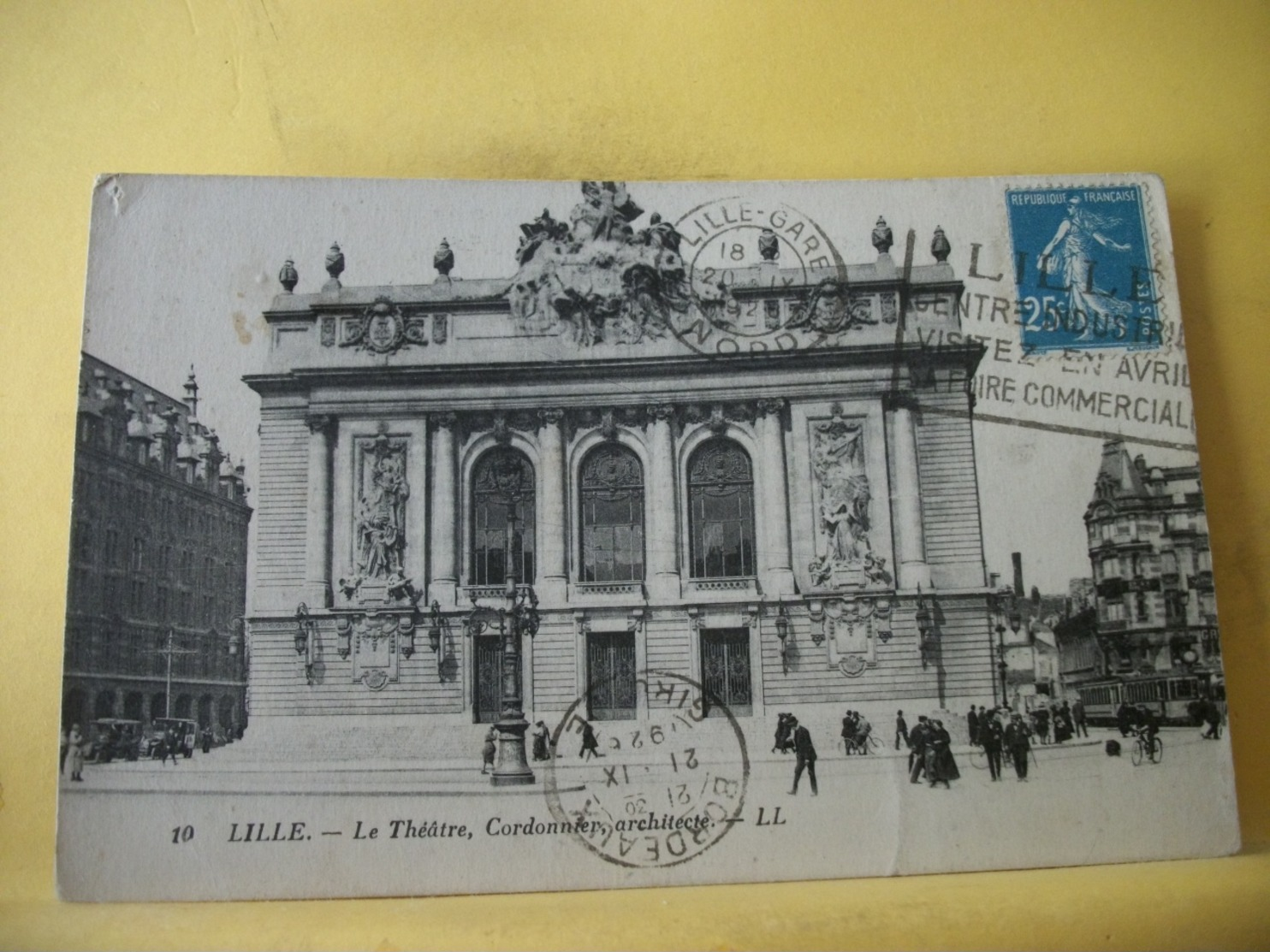 59 7454 CPA 1908 - 59 LILLE. LE THEATRE, CORDONNIER, ARCHITECTE - ANIMATION - Lille