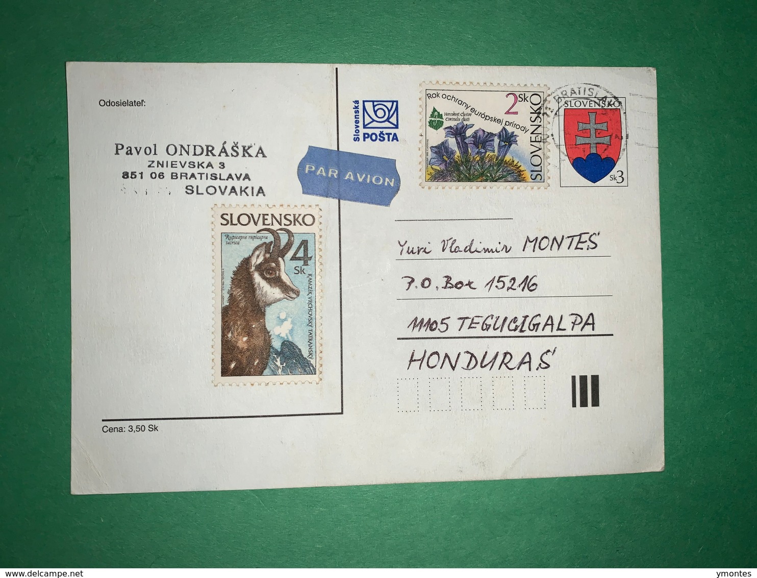 Cover Slovakia 1997 - Storia Postale