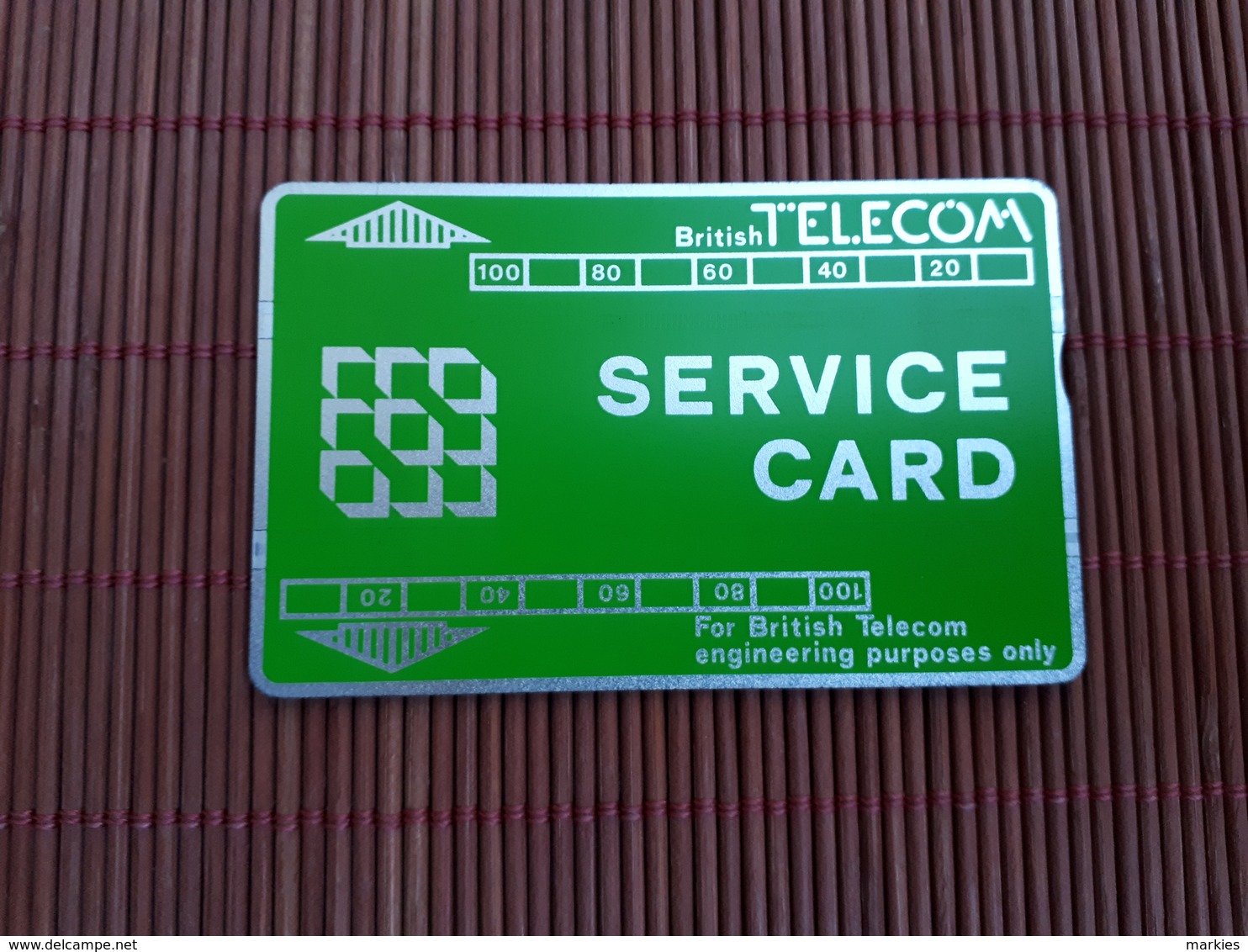 Service Card Uk Phonecard 009G 04177 Used Rare - BT Engineer BSK Service Test Issues