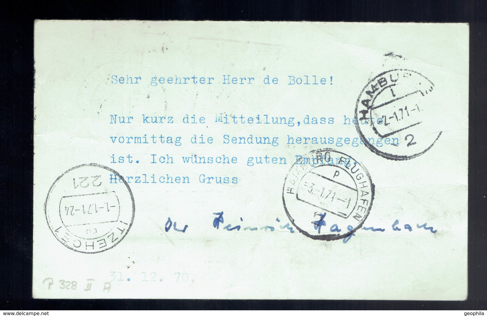 CP 168 + 854 + RFA 521 X2 !! RÉPONSE !! Exprès Northeim '(All) 31 12 70 => Borsbeek + Verso   ( Etat !! ) - Cartes Postales 1951-..