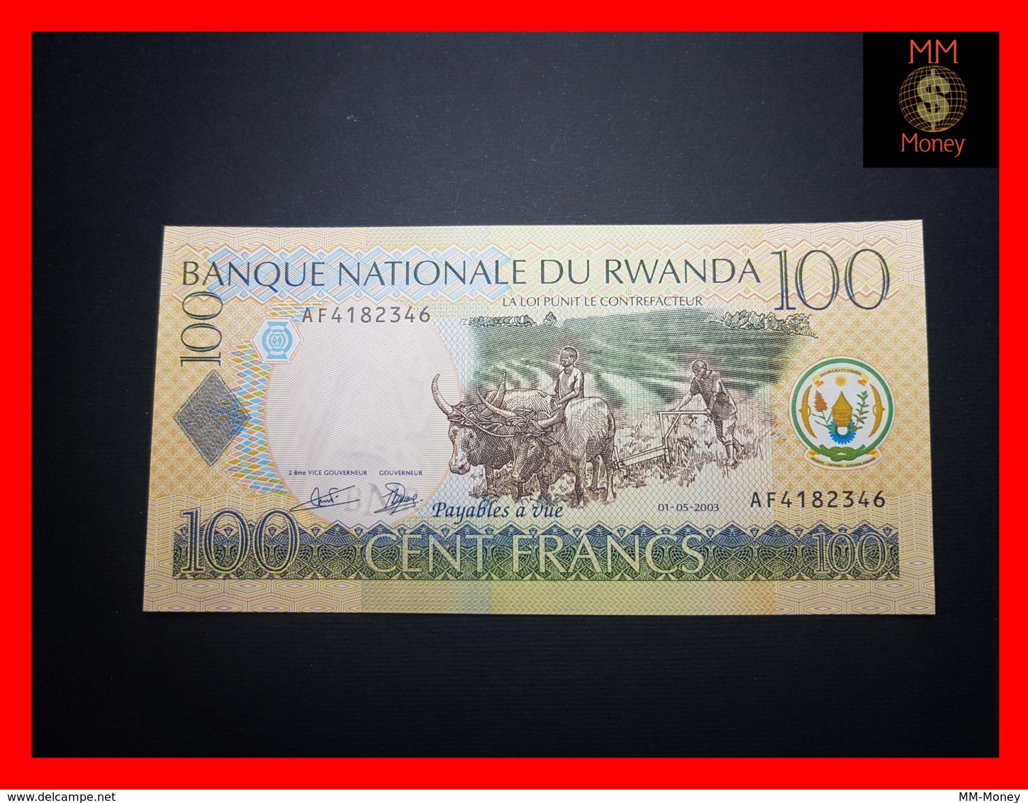 RWANDA 100 Francs 1.5.2003  P. 29 A  UNC - Rwanda