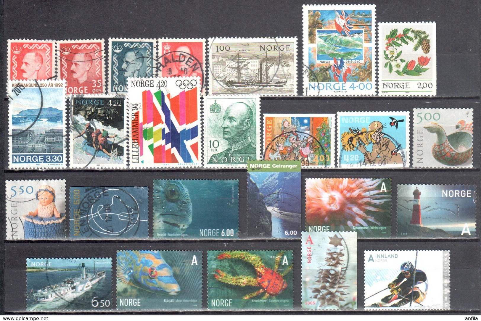 Norway - Mix Of 25 Different Stamps - Used - Verzamelingen