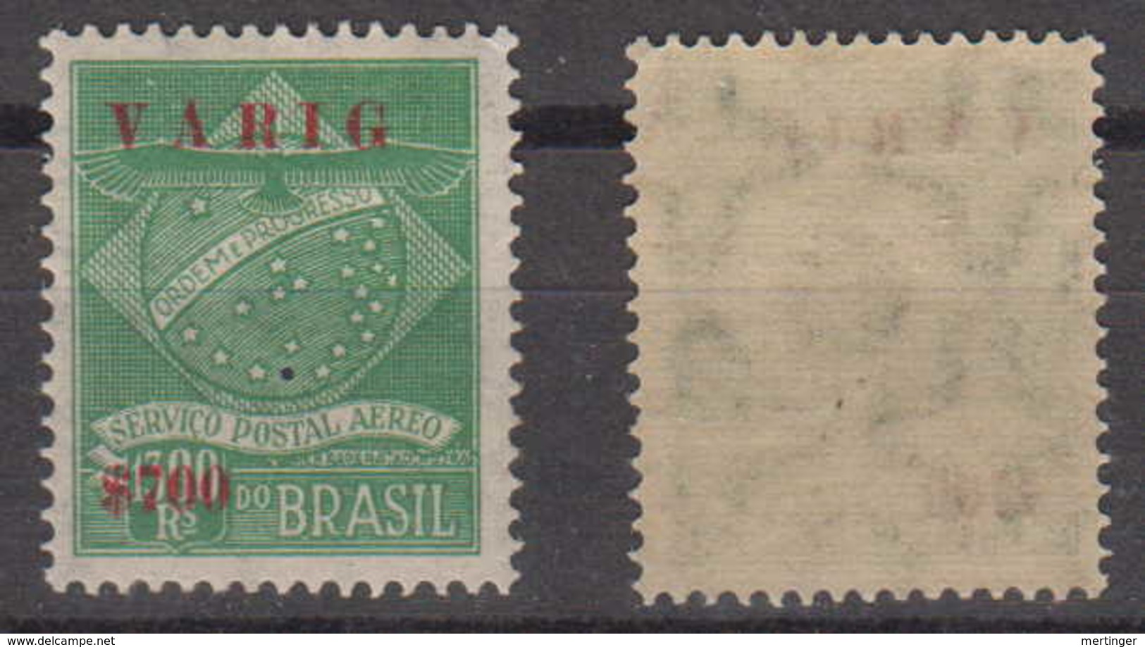 Brazil Brasil Airmail VARIG Mi# V 2 I ** MNH 700R Overprint 1927 - Posta Aerea (società Private)