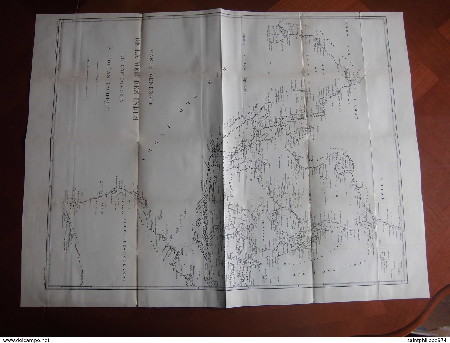 Océan Indien : Grande Carte Dépliante De 1888 Par Jurien De La Gravière - Carte Nautiche