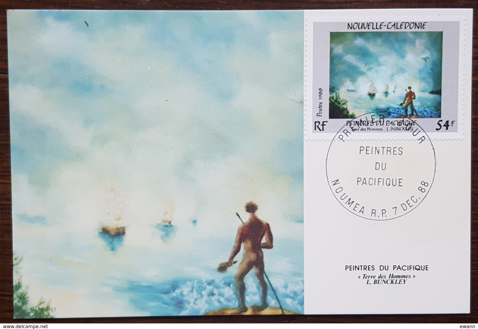 Nouvelle-Calédonie - CM 1988 - YT N°566 - Peintres Du Pacifique / L. Bunckley - Maximum Cards