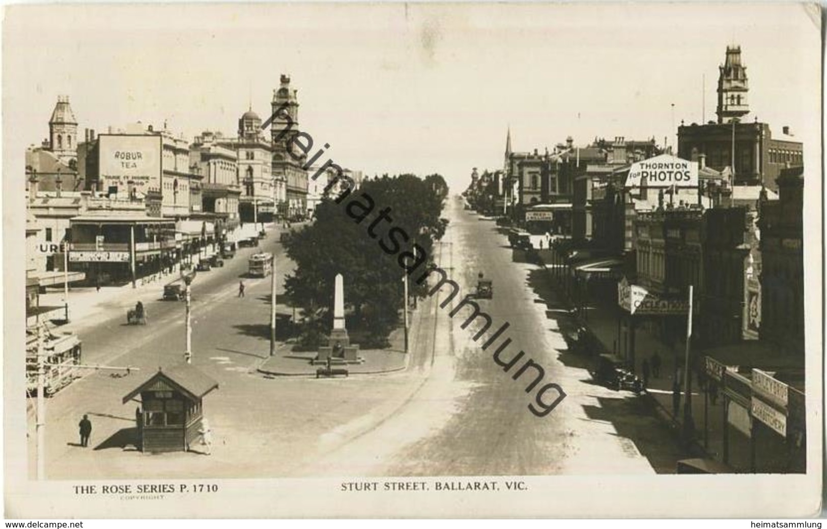 Ballarat - Sturt Street - Victoria - Foto-AK - Verlag The Rose Stereograph Armadale - Ballarat