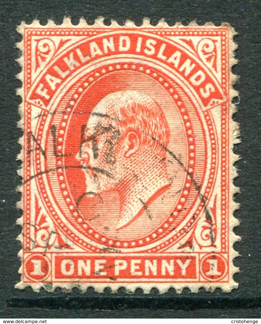 Falkland Islands 1904-1912 KEVII 1d Vermilion Used (SG 44) - Falklandeilanden