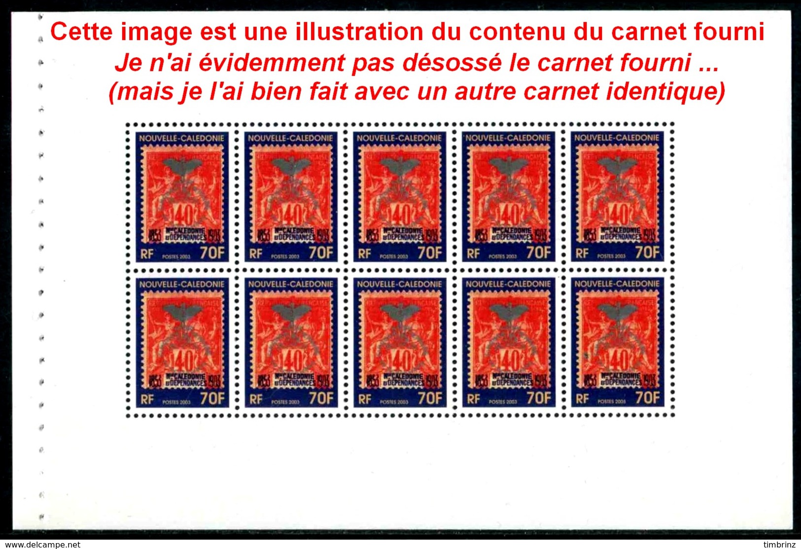 NOUV.-CALEDONIE Année complète 2003 + BF + Carnets (67 tp NEUF ** MNH) : Yv. 883 à 909 + BF 28/30 + C894, C903 .Réf.NCE2