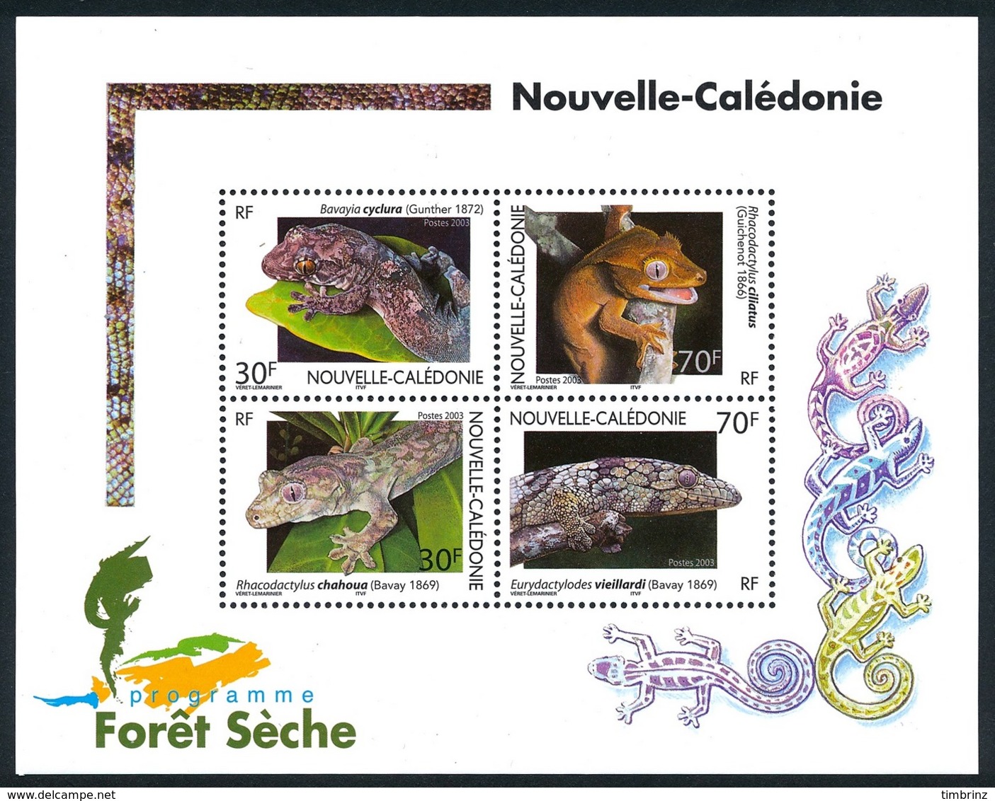 NOUV.-CALEDONIE Année complète 2003 + BF + Carnets (67 tp NEUF ** MNH) : Yv. 883 à 909 + BF 28/30 + C894, C903 .Réf.NCE2